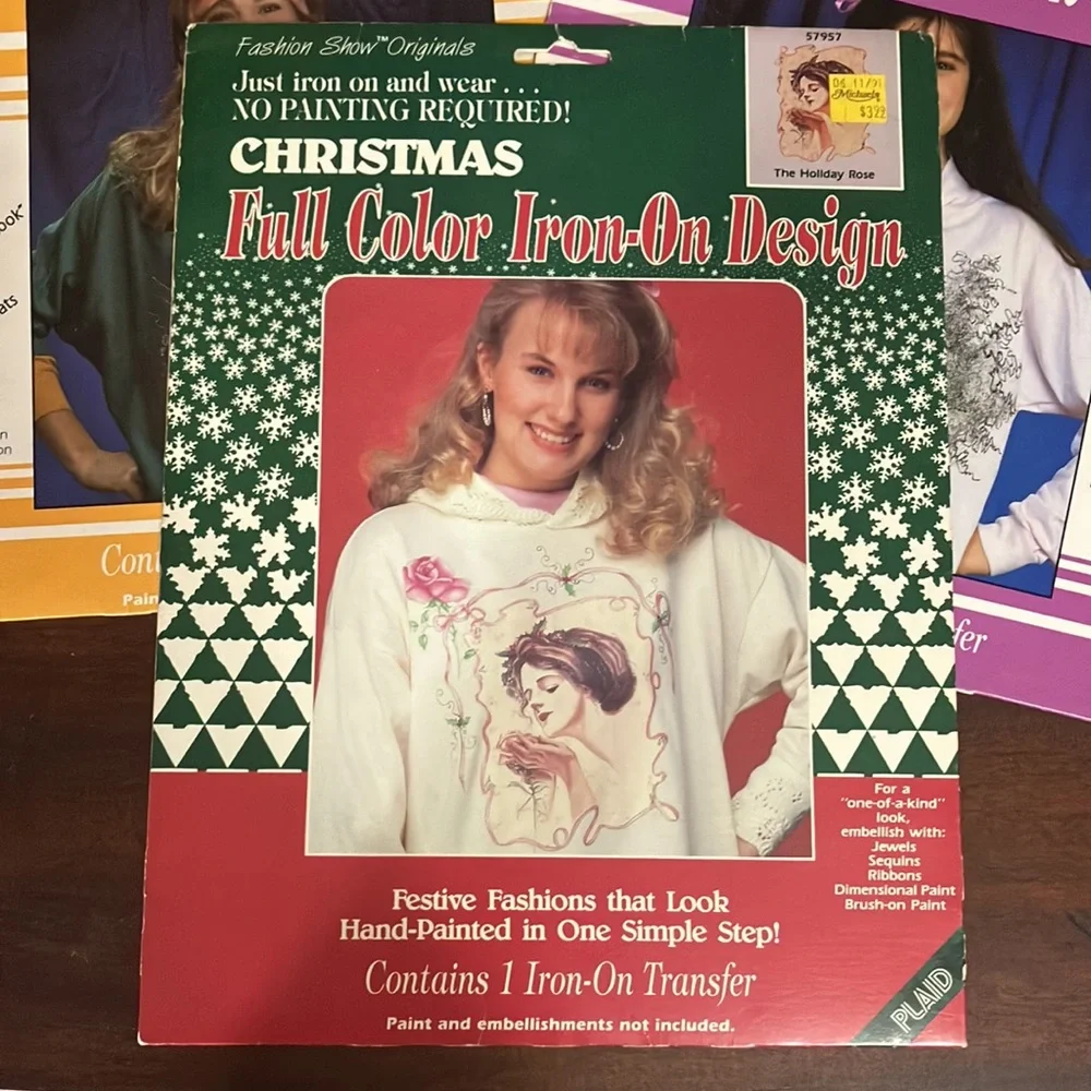 Lot of 3 Vintage 1990 & 1991 Fashion Show Originals Iron On Designs